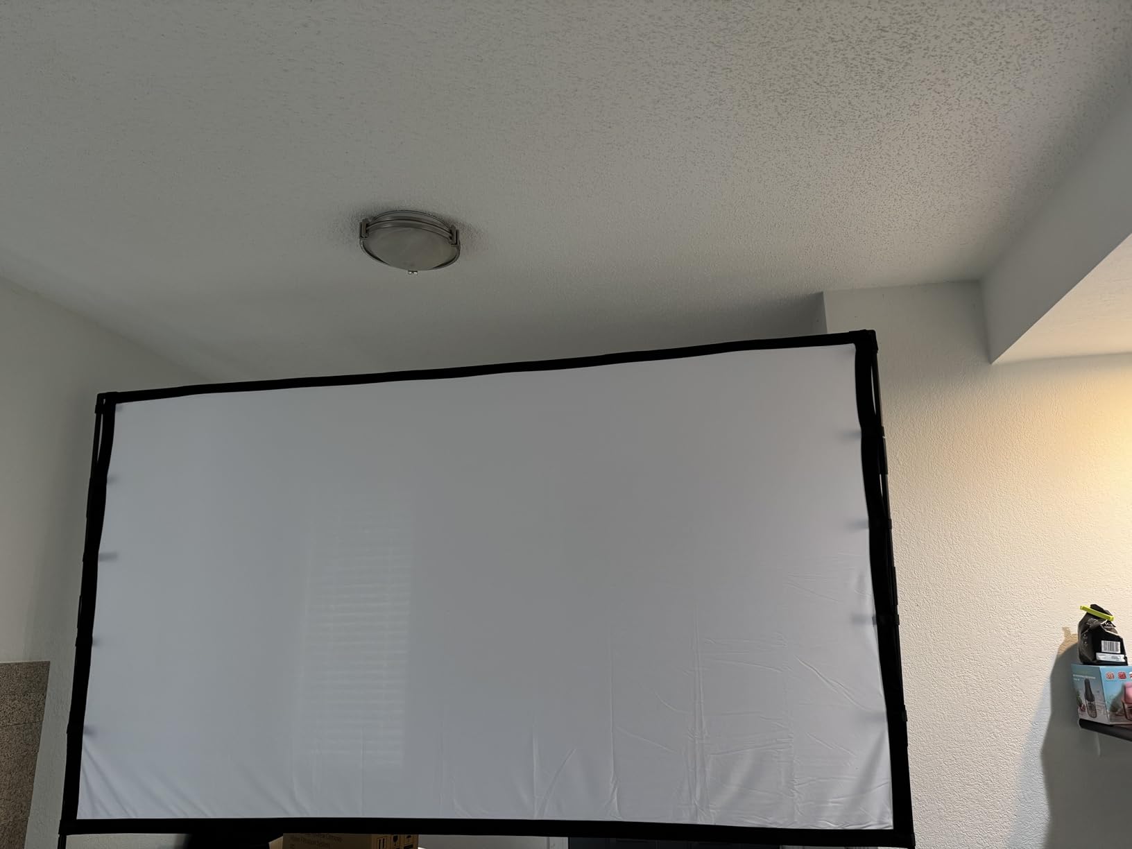 120 Inch Projector Screen with Stand for TOWOND Outdoor 4K Backyard Movies | Lightweight 19mm tripod, front/rear 16:9 screen and carry bag for backyard movie nights, camping and indoor use. customer photo 2