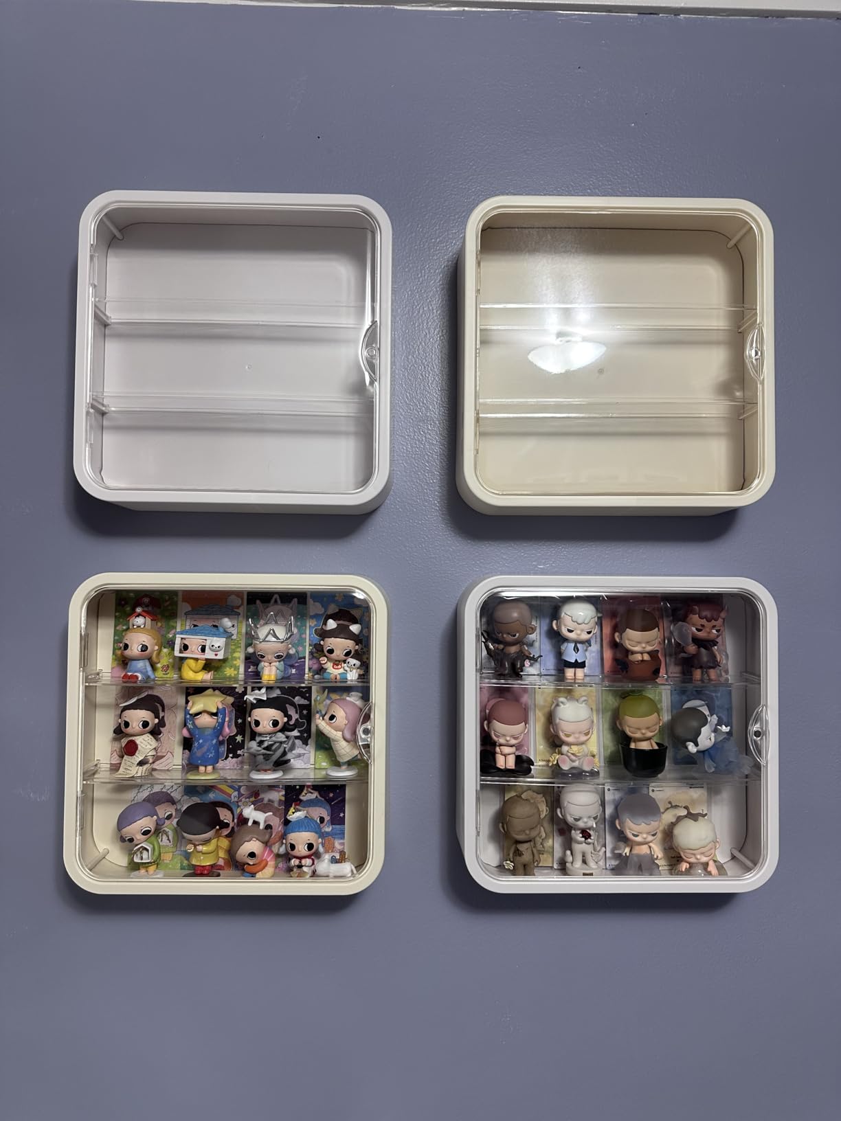 Wall Mount Display Case for Figures - Space Saving & Adjustable Acrylic Storage Box with Magnetic Door, Dustproof & Moisture Proof for Lego Pop Mart Action Figures customer photo 2