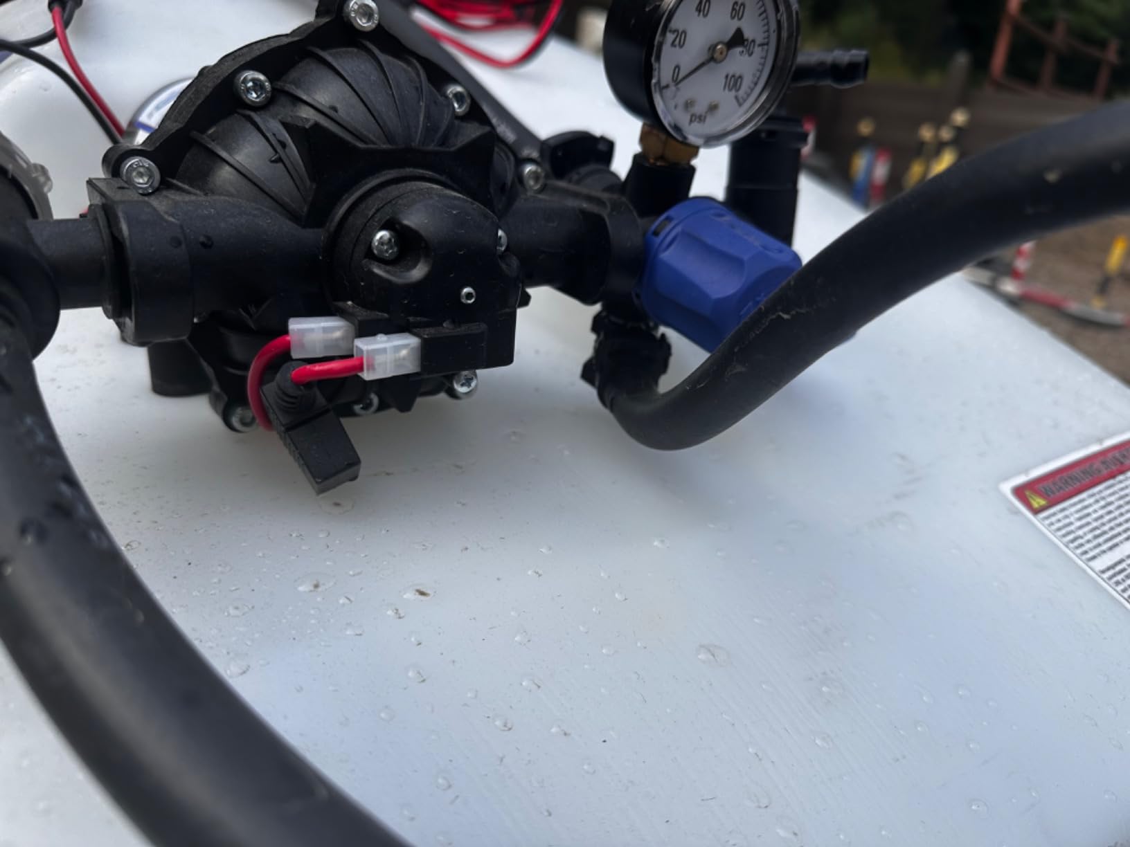 Master Mfg 36-Gallon Premium Pull-Behind Trailer Broadcast Sprayer - 10ft Swath, 3.0GPM, 60PSI Max customer photo 2