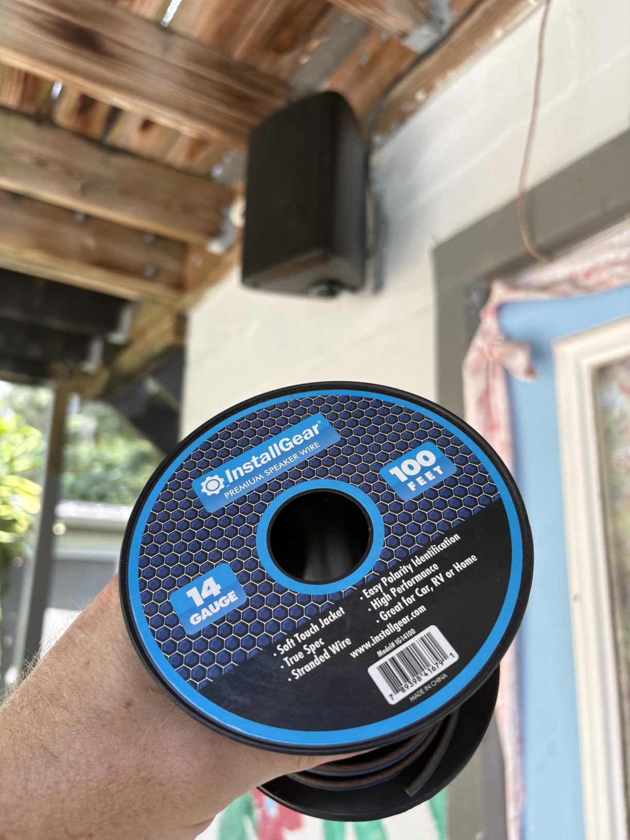 Herdio 6.5 Inches Outdoor Bluetooth Speakers Waterproof with Powerful Bass,Wall Mount Speakers Wired Weather Resistant for Patio Home Deck Porch Backyard 400 Watts(Black) customer photo 2
