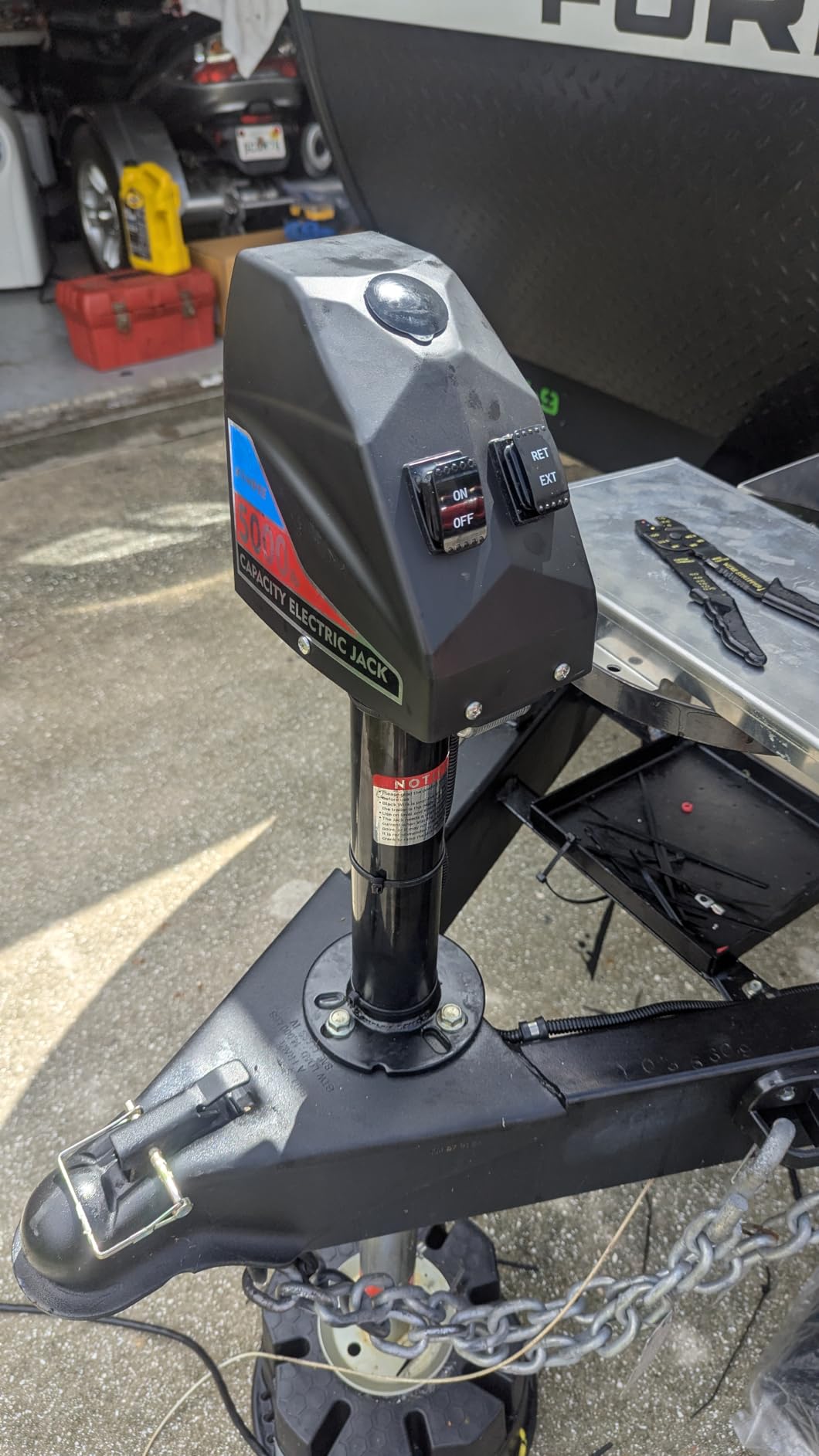 Kohree Electric Trailer Jack 5000lbs with Wiring, Heavy Duty A-Frame customer photo 1