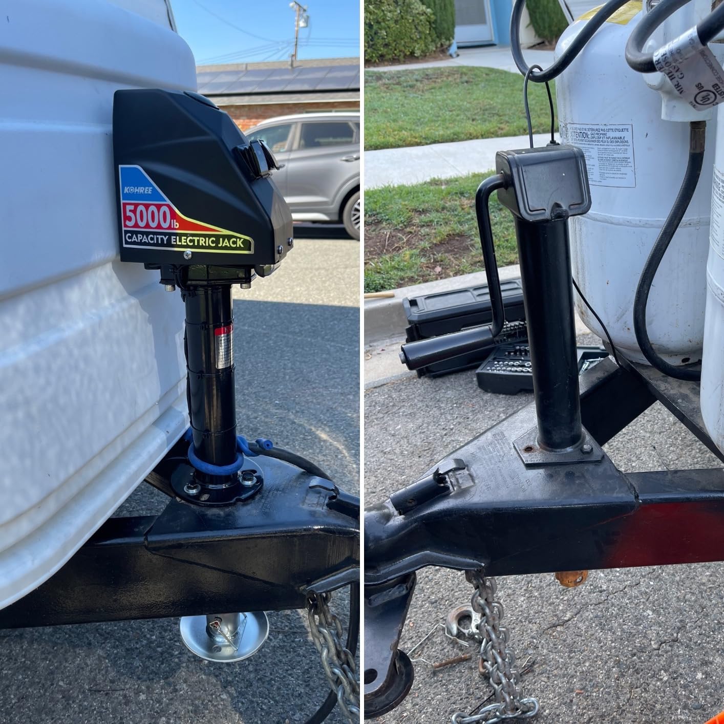 Kohree Electric Trailer Jack 5000lbs with Wiring, Heavy Duty A-Frame customer photo 2