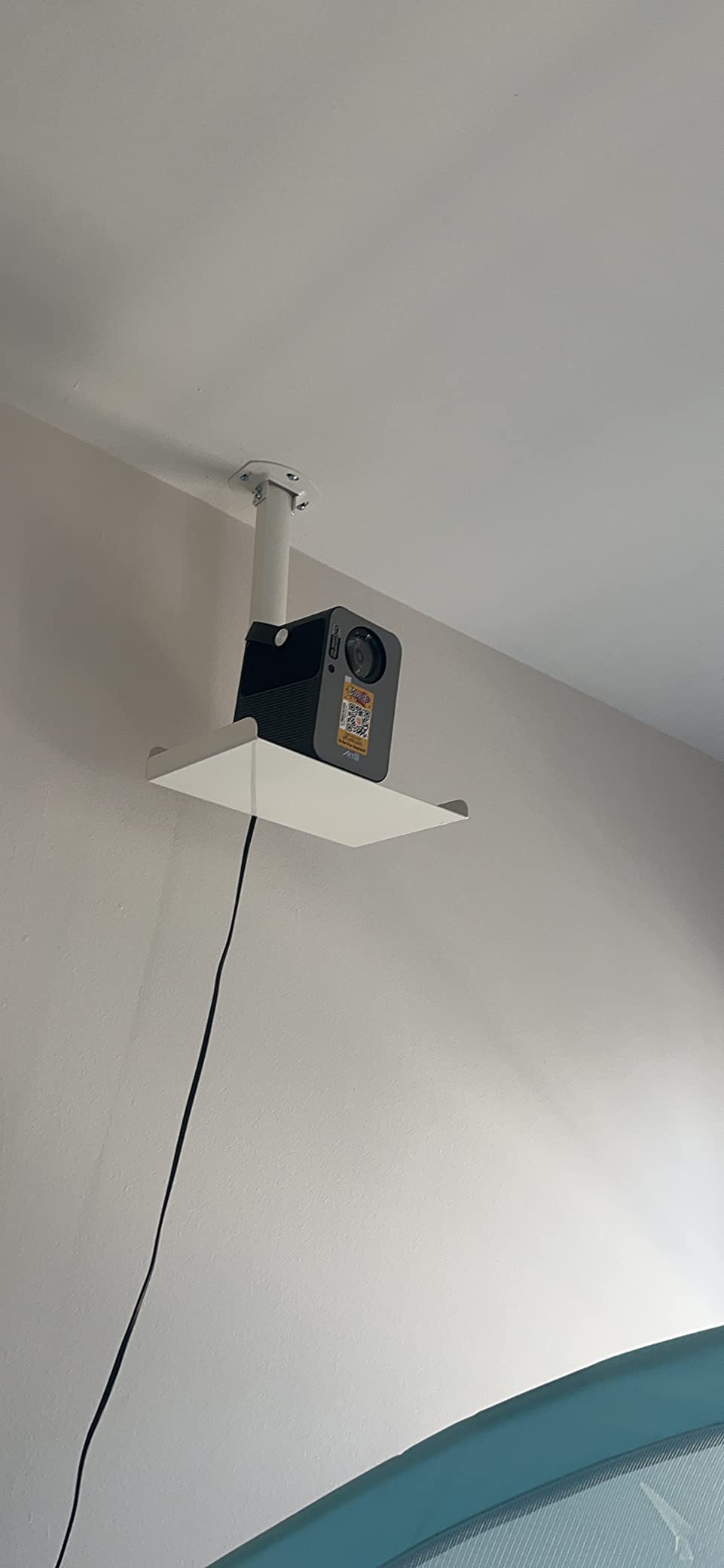 VIVO Universal Ceiling Extending Projector Tray Mount, Height Adjustable Projection, No Hole Installation, Hidden Cable Routing, Black, MOUNT-VP08B customer photo 2