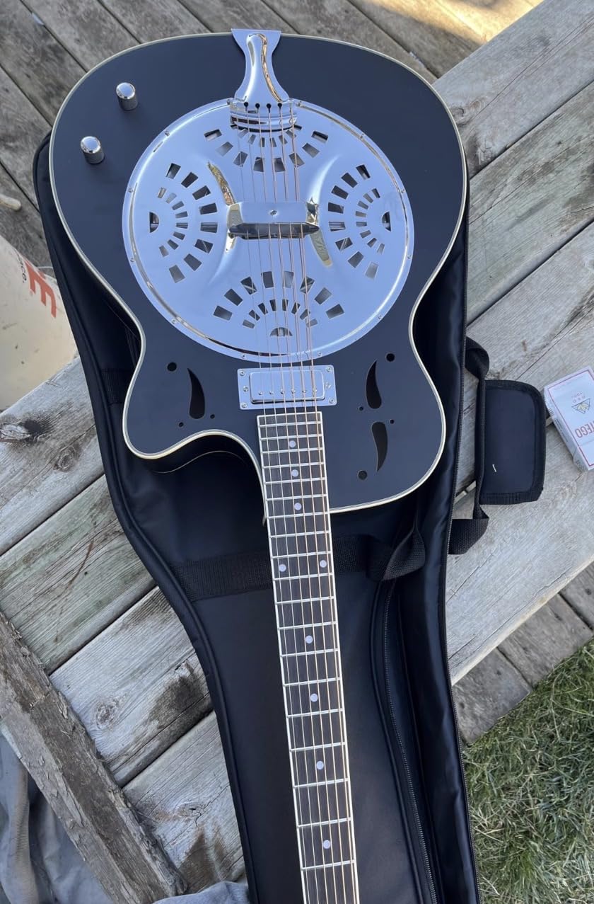 Resonator Electric Guitar Sapele Body Material Okoume Neck Material Type Purple Heart Fingerboard customer photo 1