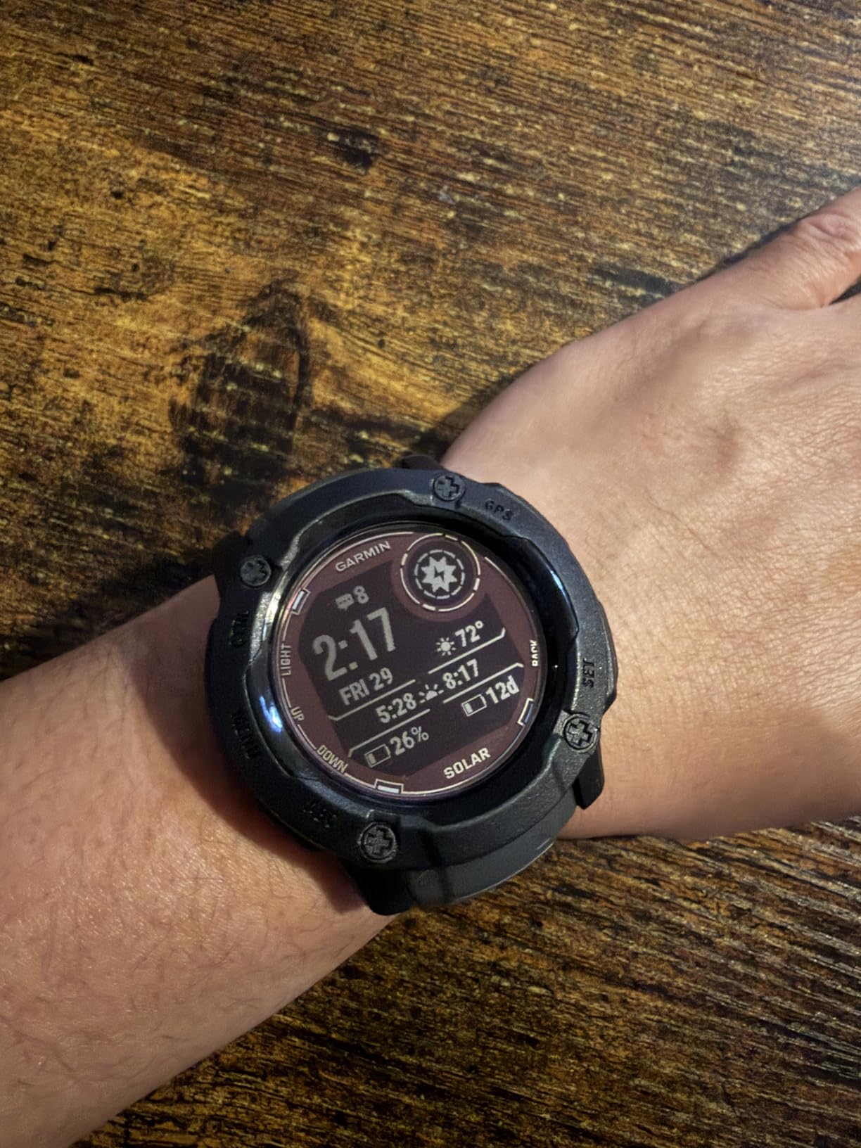Garmin Instinct 2X Solar Tactical, Rugged Outdoor Smartwatch, 50mm, Black | Solar Charged, Built-In Flashlight, Multi-Band Frequency Support, ABC Sensors, Tracback Routing, Reference Points customer photo 1