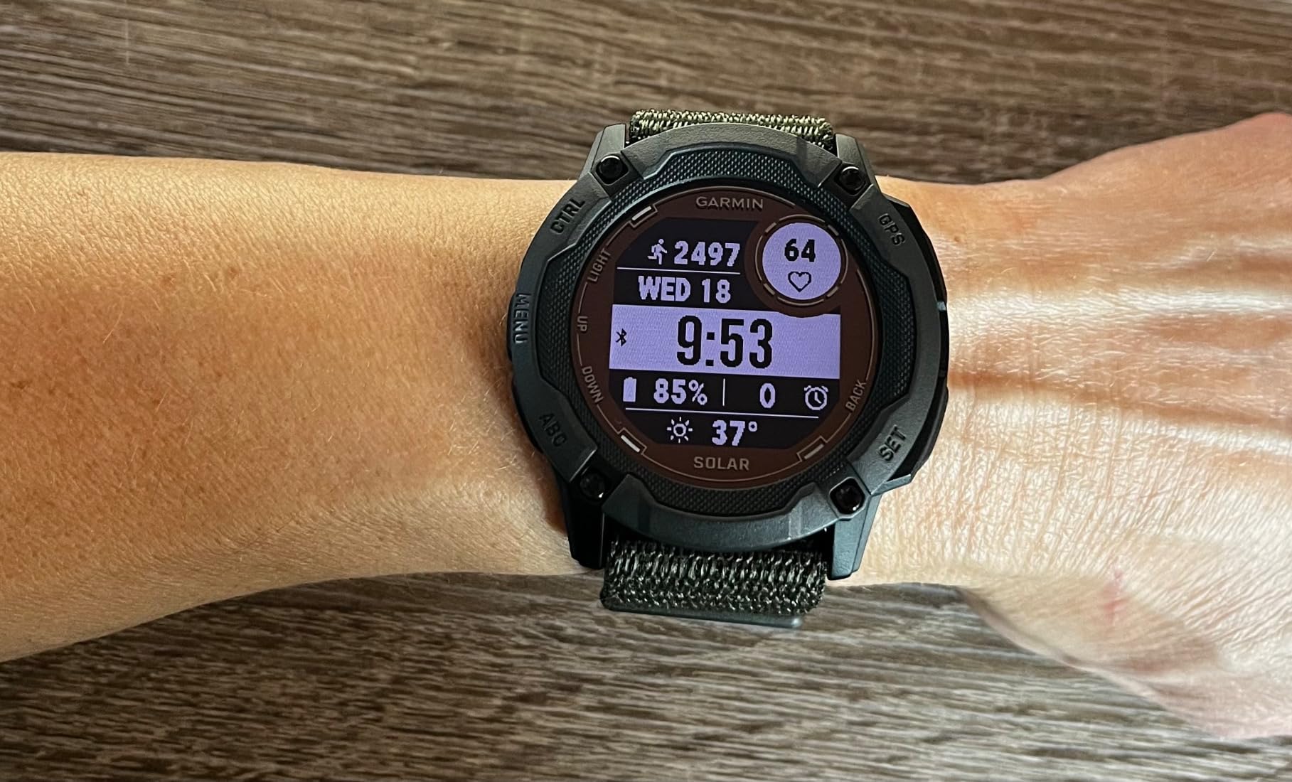 Garmin Instinct 2X Solar Tactical, Rugged Outdoor Smartwatch, 50mm, Black | Solar Charged, Built-In Flashlight, Multi-Band Frequency Support, ABC Sensors, Tracback Routing, Reference Points customer photo 2