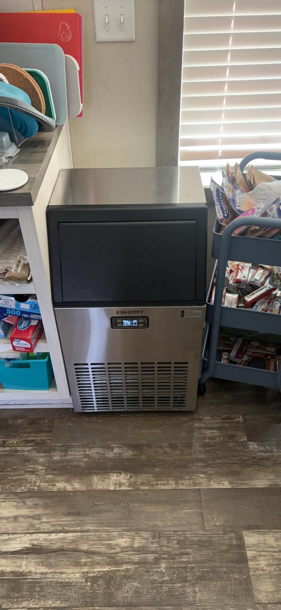 EUHOMY Commercial Ice Maker Machine - 100lbs Daily Production, 33lbs Ice Storage, Stainless Steel Freestanding & Under Counter Ice Maker, Ideal Ice Maker for Home/Bar/Restaurant/Outdoor Activities customer photo 1