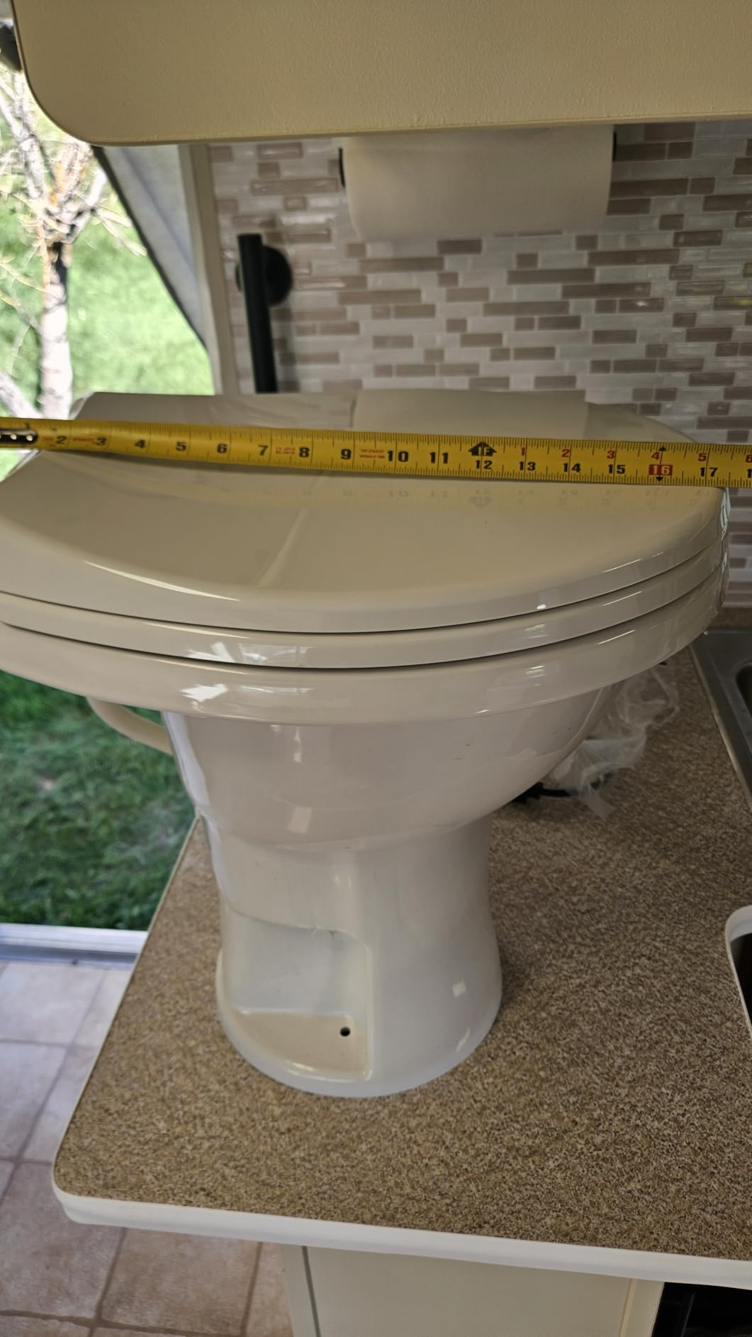 Dometic Model 410 Complete RV Toilet – Round Porcelain Bowl, Universal Fit & 2-Bolt Mount, 18