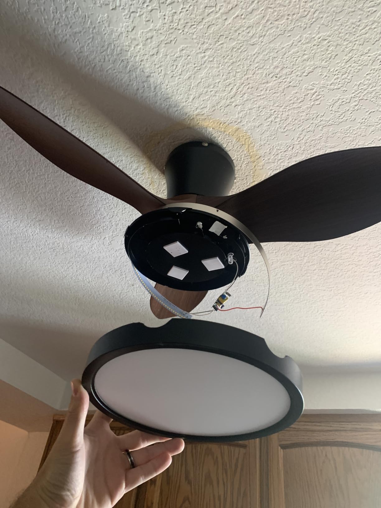 ocioc 32 Inch small Walnut Ceiling Fans with Lights and Remote Control customer photo 1