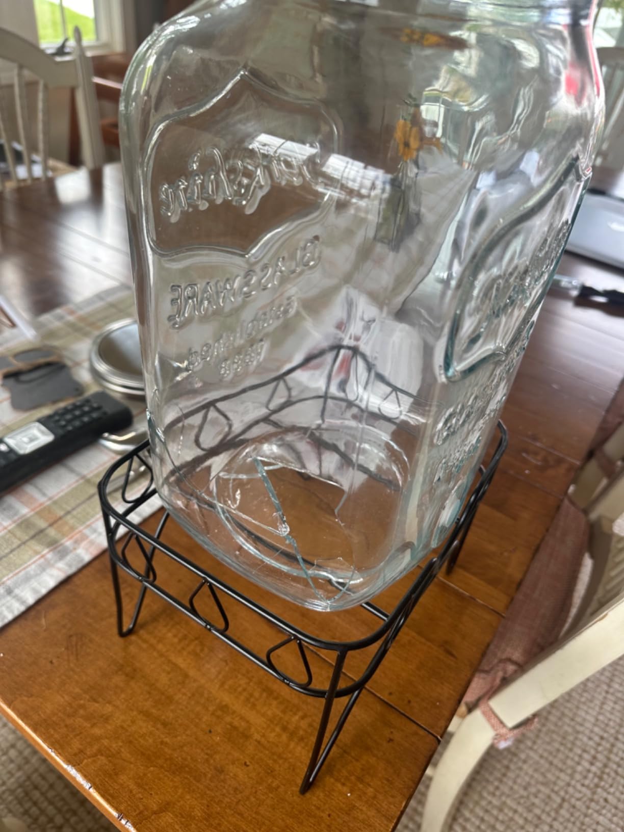 2 Gallon Glass Beverage Dispenser with Stand and Lid, 18/8 Stainless Steel Spigot - Glass Drink Dispensers for Parties - Mason Jar Drink Dispensers with Lids customer photo 1