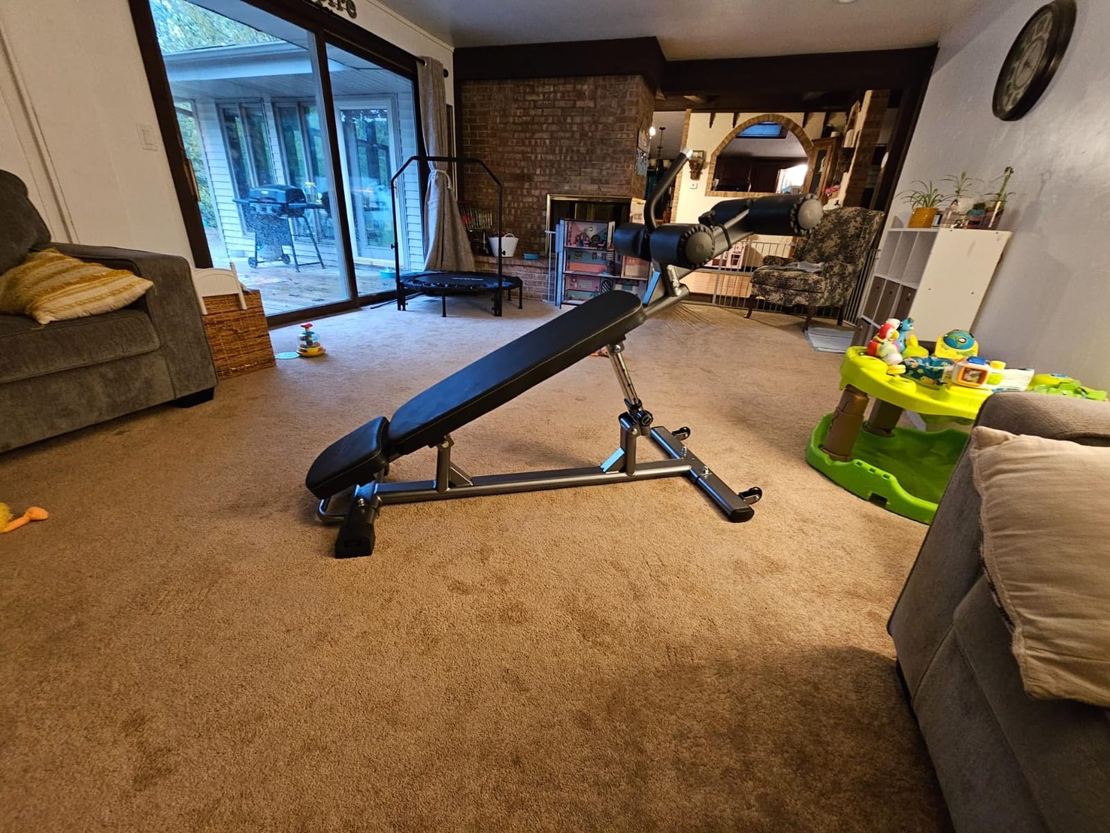 BODY RHYTHM Professional Sit-Up Bench with 4 Adjustable Heights and Reverse Crunch Handle, Adjustable Weight Bench and Flat, Incline & Decline Bench Press, Great Strength Training Slant Bench and Ab customer photo 2