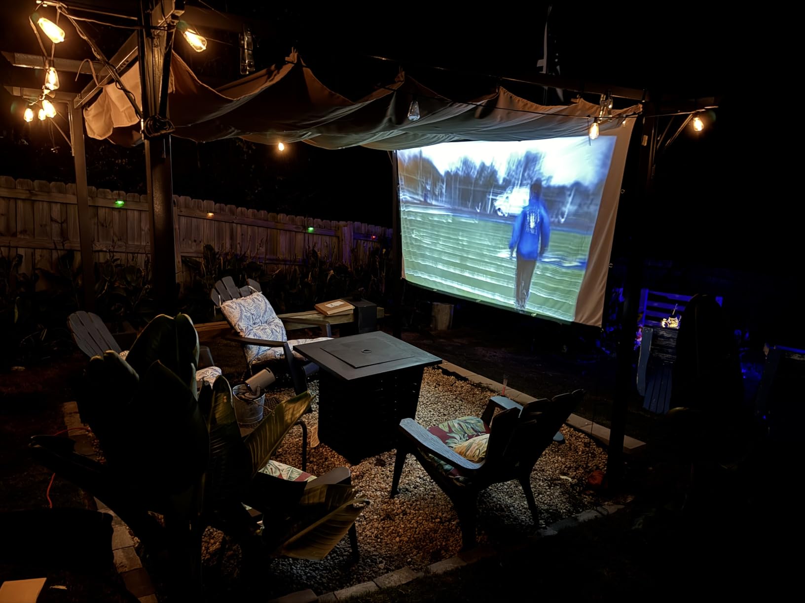 Projector Screen 100-Inch 16:9 Double-Sided Foldable, Frocopo customer photo 2