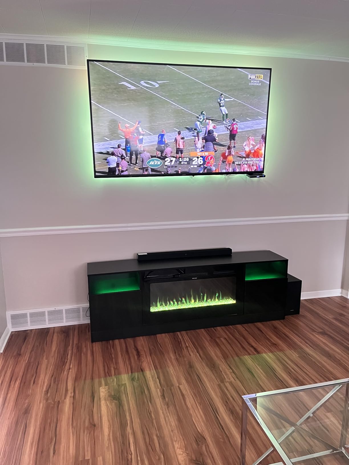 AHB Fireplace TV Stand 70