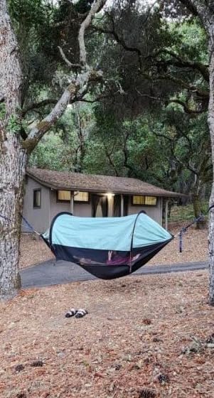Camping Hammock with Mosquito Net, 3-in-1 Tent with Sunshade, 2 Person | Lightweight 70D Nylon, 440 lb Weight Capacity, Includes Tree Straps and Aluminum Poles, Converts to Ground Tent customer photo 1