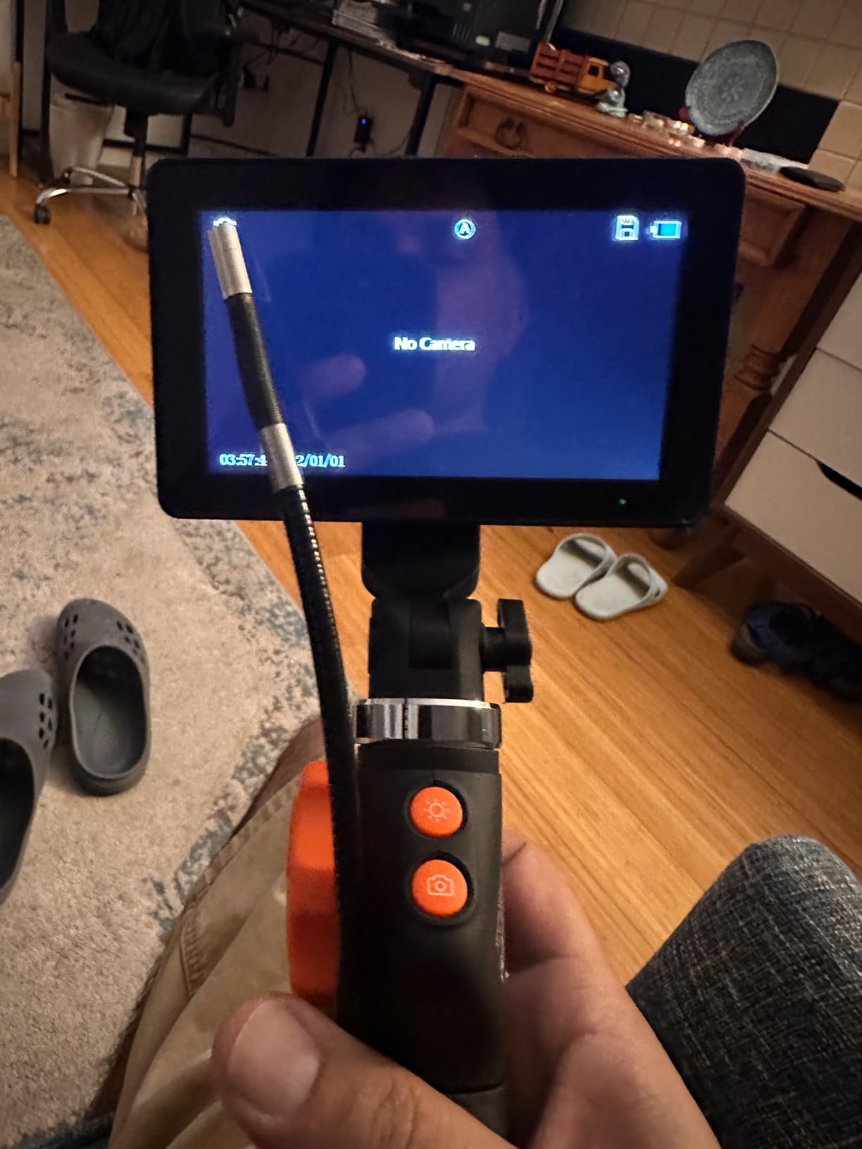 VEVOR 2-Way Articulating Borescope Camera with Light & 5