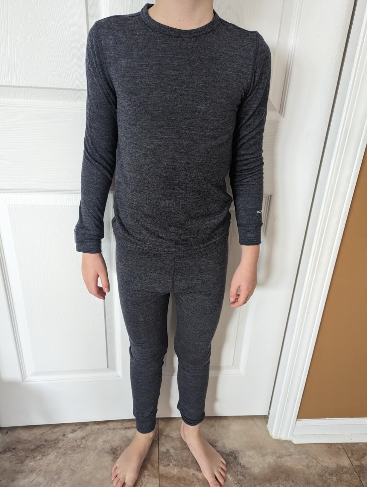 Iguana Unisex Kids 100% Merino Wool Base Layer Thermal Set customer photo 1