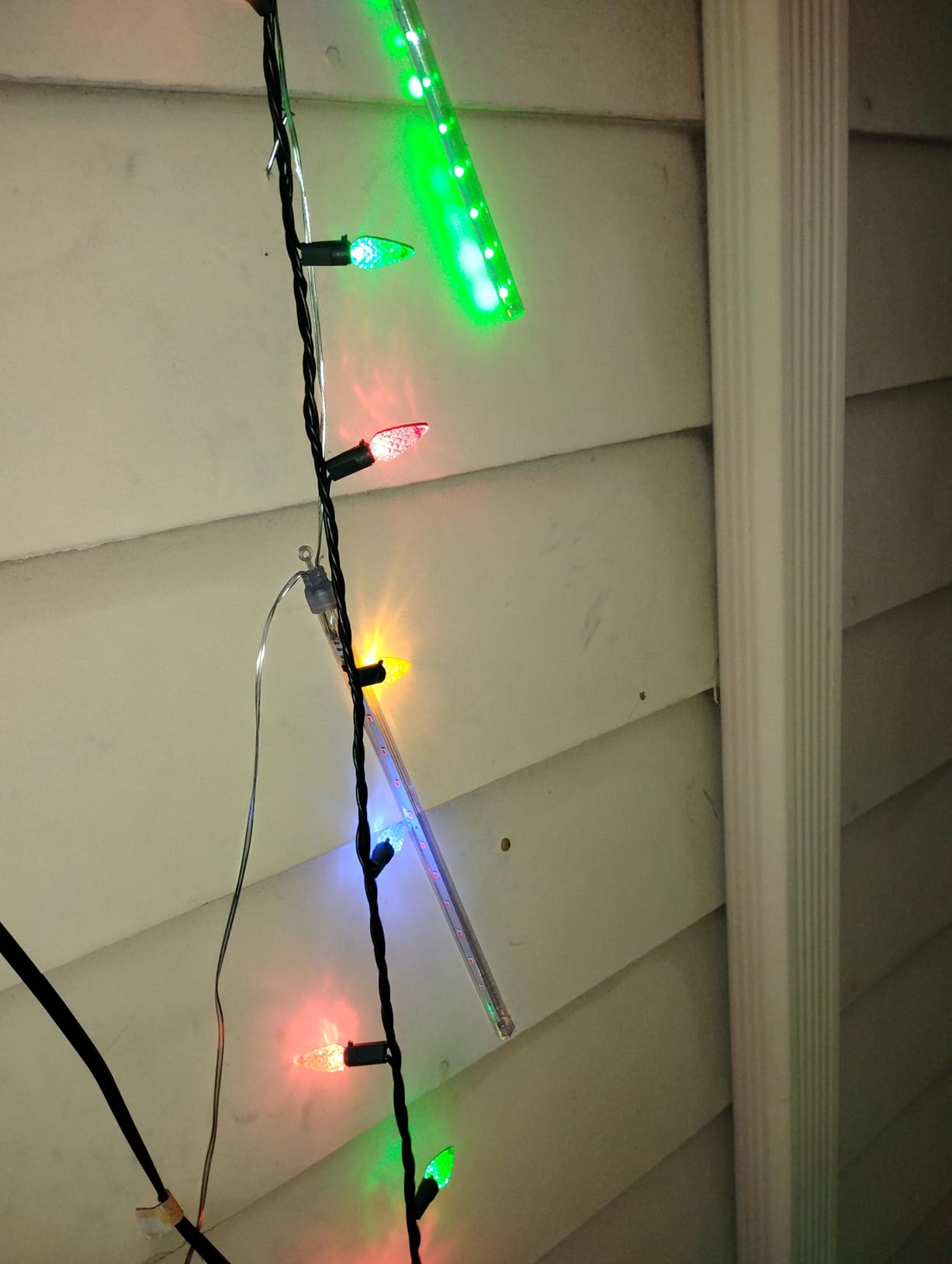 Christmas Lights Outdoor, 24 Tubes Meteor Shower Lights for Xmas Decoration customer photo 1