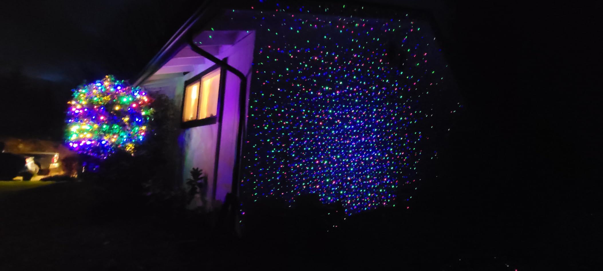 Laser Christmas Projector Lights Outdoor, Waterproof Christmas Decorations Moving Stars Light Show, Remote Control Timer, Holiday Projector Decorations for House, Yard & Garden customer photo 1