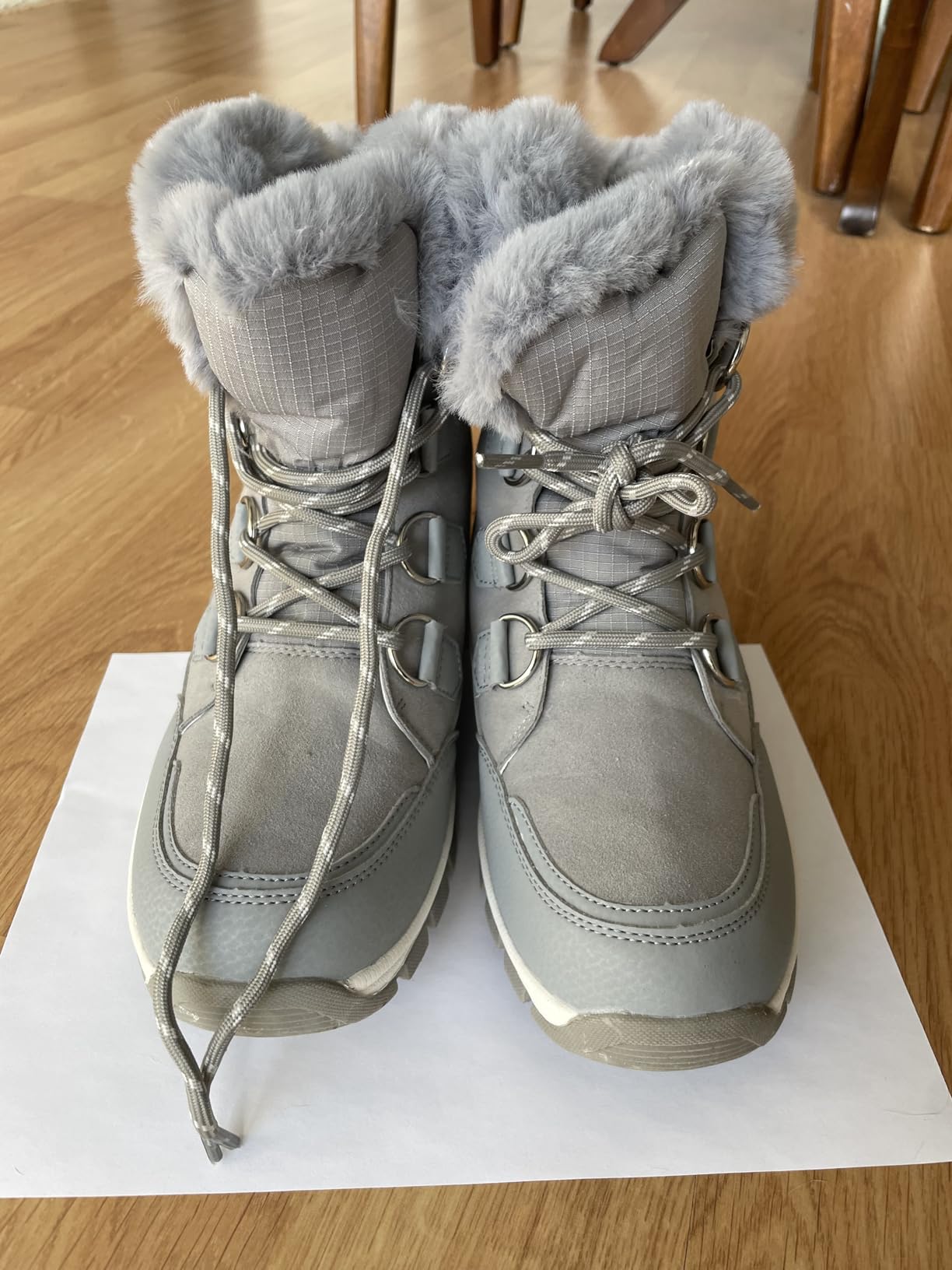 DREAM PAIRS Waterproof Winter Snow Boots for Women | Faux Fur Cozy Warm Insulated Winter Boots Lace Up Mid-Calf Outdoor Shoes for Walking Hiking customer photo 1
