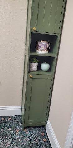 VASAGLE Tall Storage Cabinet with Lights, Slim, Cloud White customer photo 2