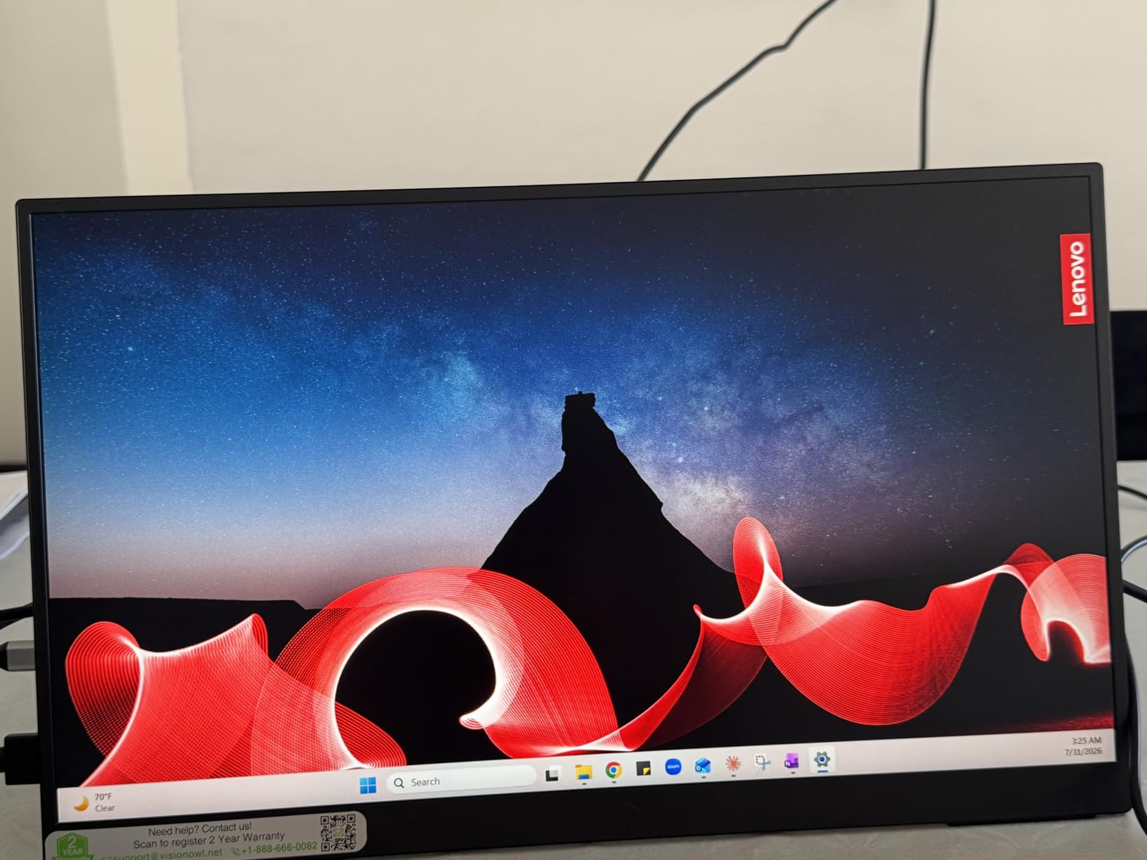 VisionOwl Portable Monitor for Laptop, IPS USB-C HDMI Travel Second Monitor for MacBook Pro Air, PC, PS5, Xbox, Portable Second Screen, Built-in Kickstand, Speakers, VESA Mountable, 18.5 Inch customer photo 2