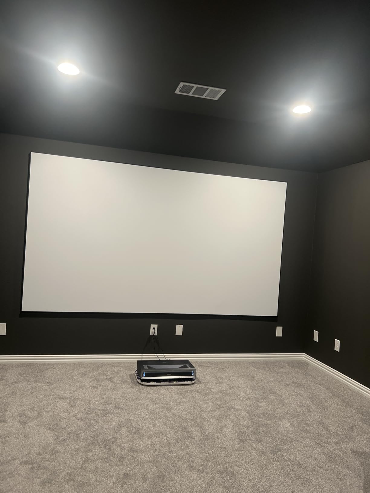 AWOL VISION 150-inch Projector Screen Fixed Frame, 1.3 dB Peak Gain, The Perfect Combo with LTV-2500, 80% Picture Quality Improved, 4K / 8K Ultra HD, Active 3D Wall Mount Projector Screen, MW-150 customer photo 2