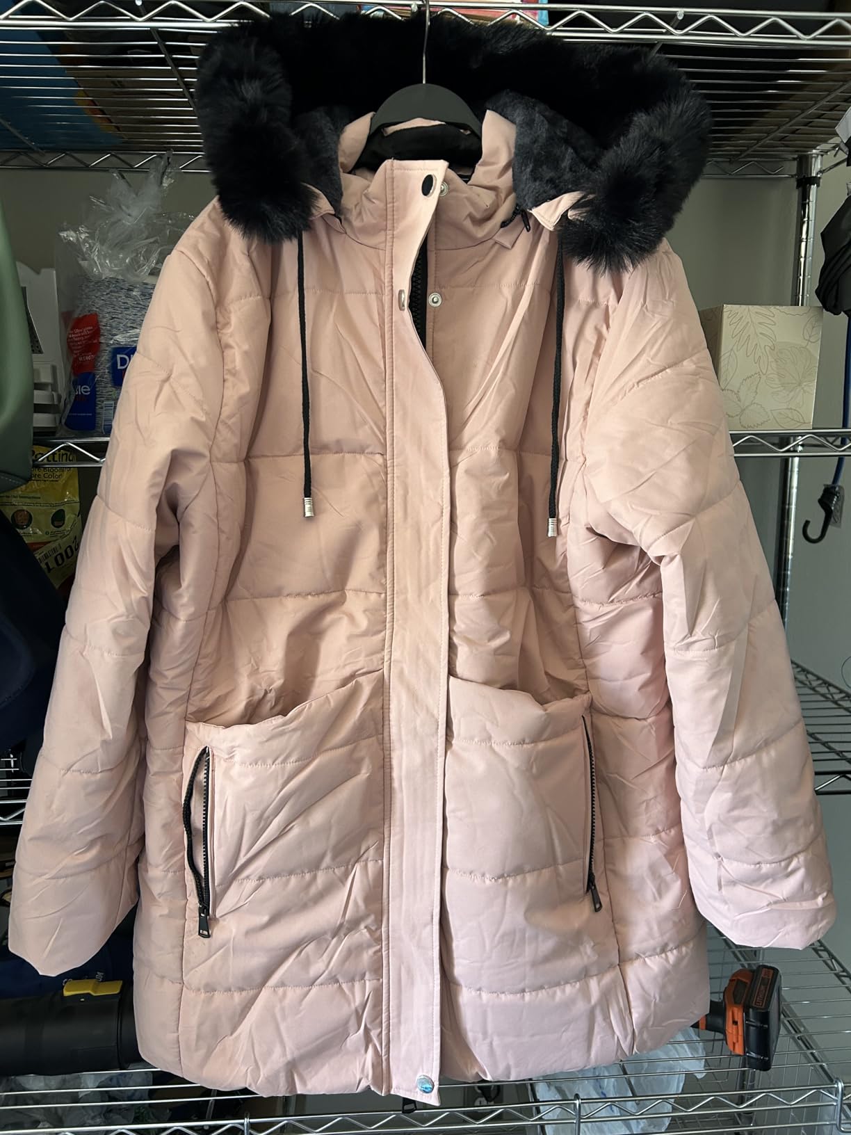 MOERDENG Women's Warm Winter Puffer Coat Waterproof Long Down Jacket | Thicken Fleece Lined Outerwear Faux Fur Detachable Hooded Parka customer photo 1