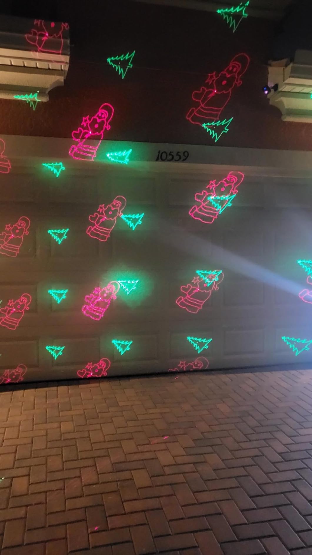 Brighter Christmas Projector Lights Outdoor, Laser Light Projector with Remote, 8 Patterns Light Show Holiday Projector, Waterproof Christmas Decorations for Outside, Garden, Party, Home Decor customer photo 2