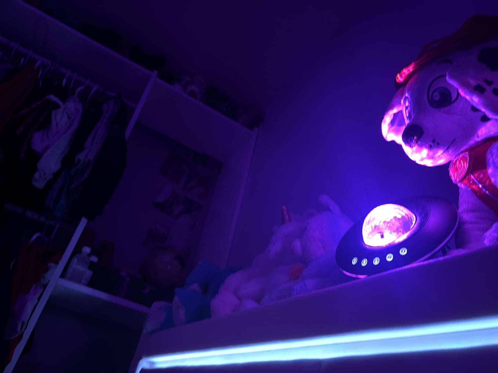 LooEooDoo Star Projector, Galaxy Starry Projection Lamp, Bluetooth Speaker Aurora Lighting with Timer and Remote Control, LED Sky Night Light for Kids Bedroom, Gaming Decor, Home Theater, Ceiling customer photo 1