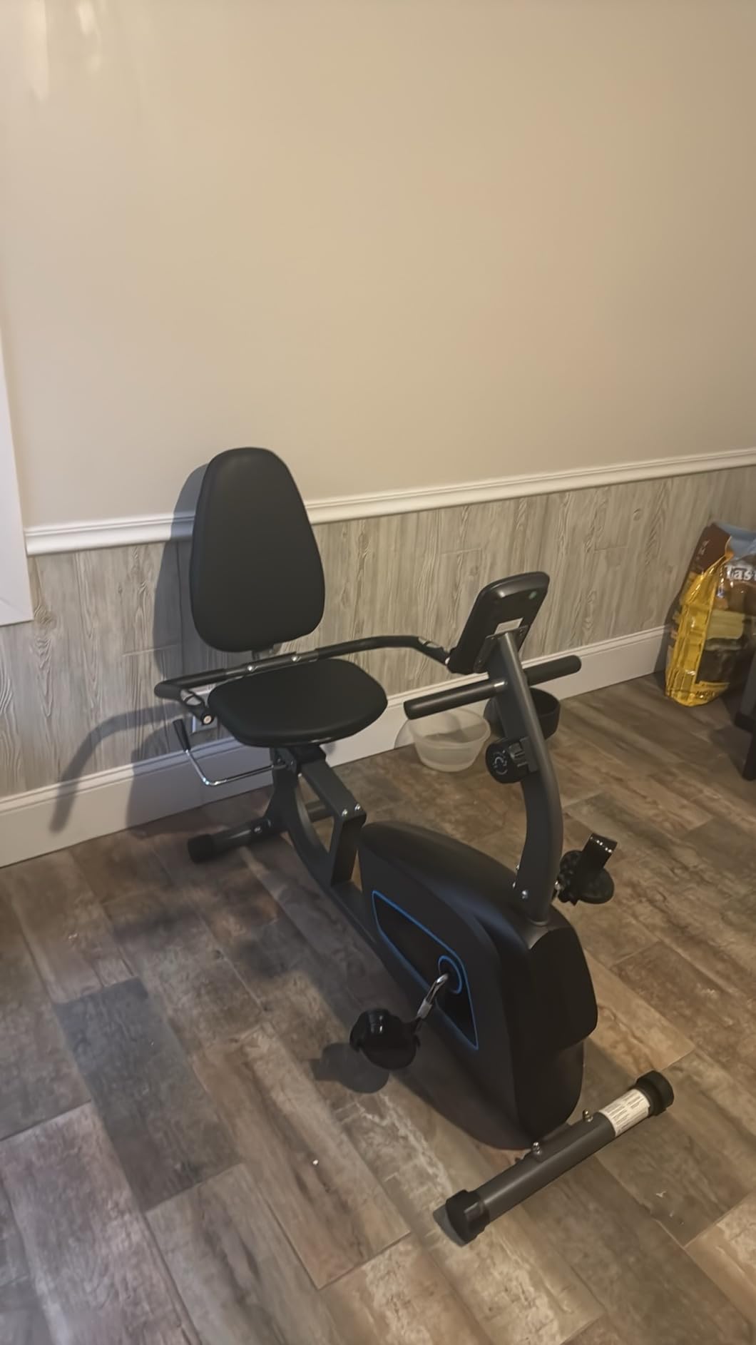 BODIOO Exercise Bike, Recumbent Exercise Bike for Seniors, Stationary Bike for Home Workout, 8-Level Magnetic Resistance, Quiet Smooth Ride, Comfortable Seat with Backrest, Heart Rate Monitor, 300LB Capacity customer photo 2