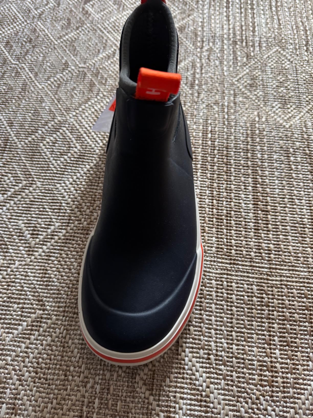 HISEA Men's Ankle Deck Rain Boots Waterproof Rubber Neoprene Fishing Shoes customer photo 2
