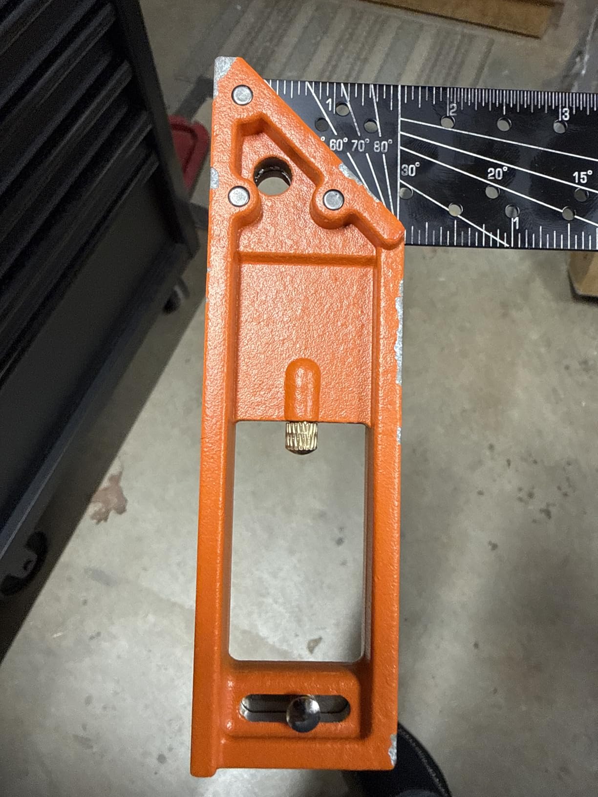 12” Woodworking Square Ruler - Preciva Right Angle Ruler Carpenter Square Layout Tool, Features Stainless Steel Blade, Retractable Ledge, 1/16” and 1/32” Notch Spacing and Multi-Angle Scribe Mark customer photo 2