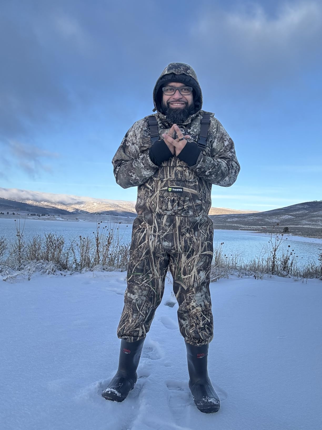 TIDEWE Chest Hunting Waders for Men, Waterproof Neoprene Waders | Duck Hunting Bootfoot Waders for Men, 600G/800G Insulation, Durable & Wear-Resistant Cleated Fishing Waders customer photo 1