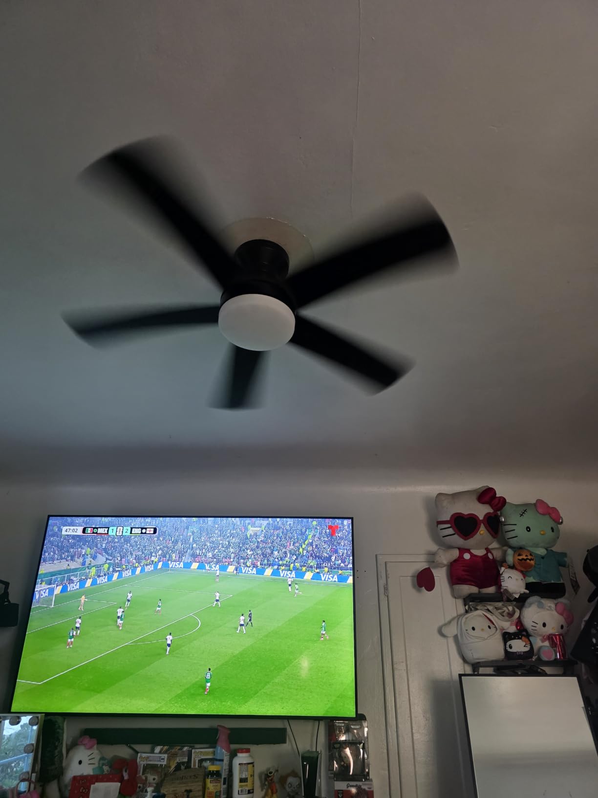 addlon 42 Inch White Low Profile Ceiling Fans with Lights and Remote | Flush mount, 3-color dimmable light, quiet reversible DC motor, easy install, memory, timer, bedroom, covered outdoor areas customer photo 1