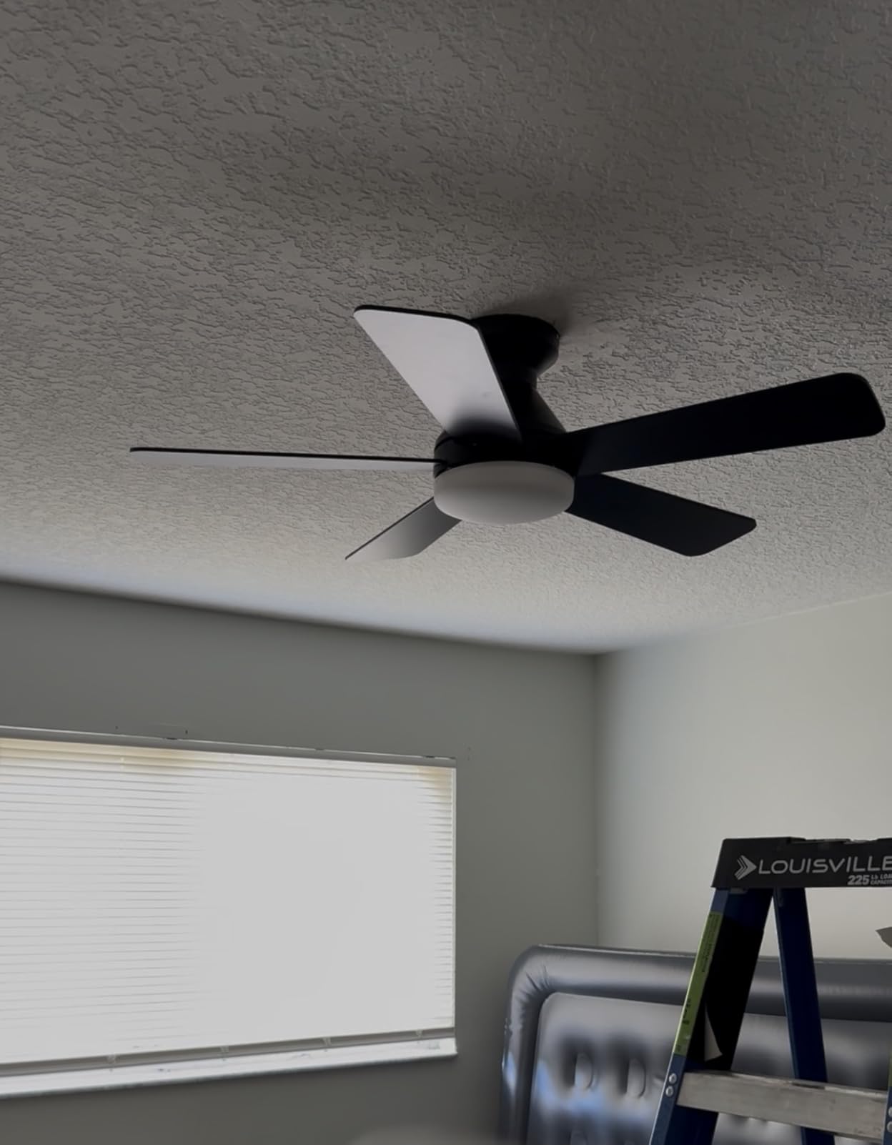 addlon 42 Inch White Low Profile Ceiling Fans with Lights and Remote | Flush mount, 3-color dimmable light, quiet reversible DC motor, easy install, memory, timer, bedroom, covered outdoor areas customer photo 2