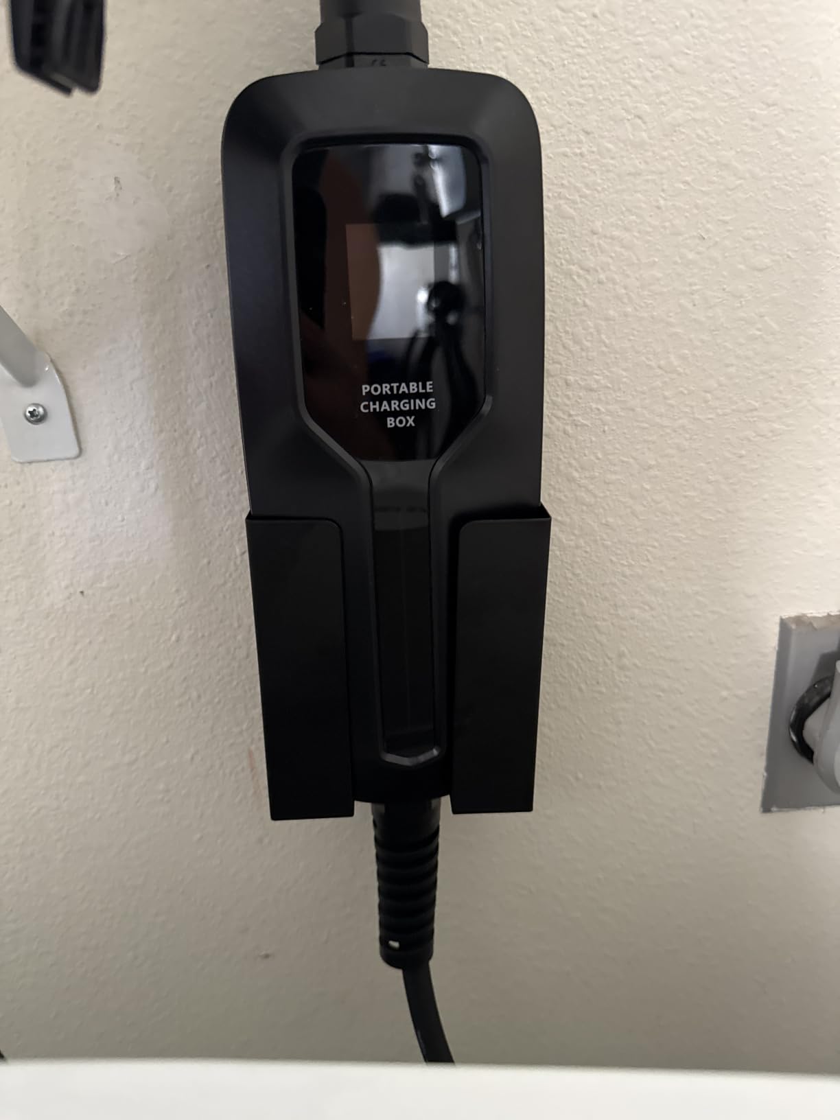 J1772 EV Charger Holder Wall Mount - J1772 Charging Handle Dock & Cable Organizer with Storage Box for Electric Vehicle Charging customer photo 2
