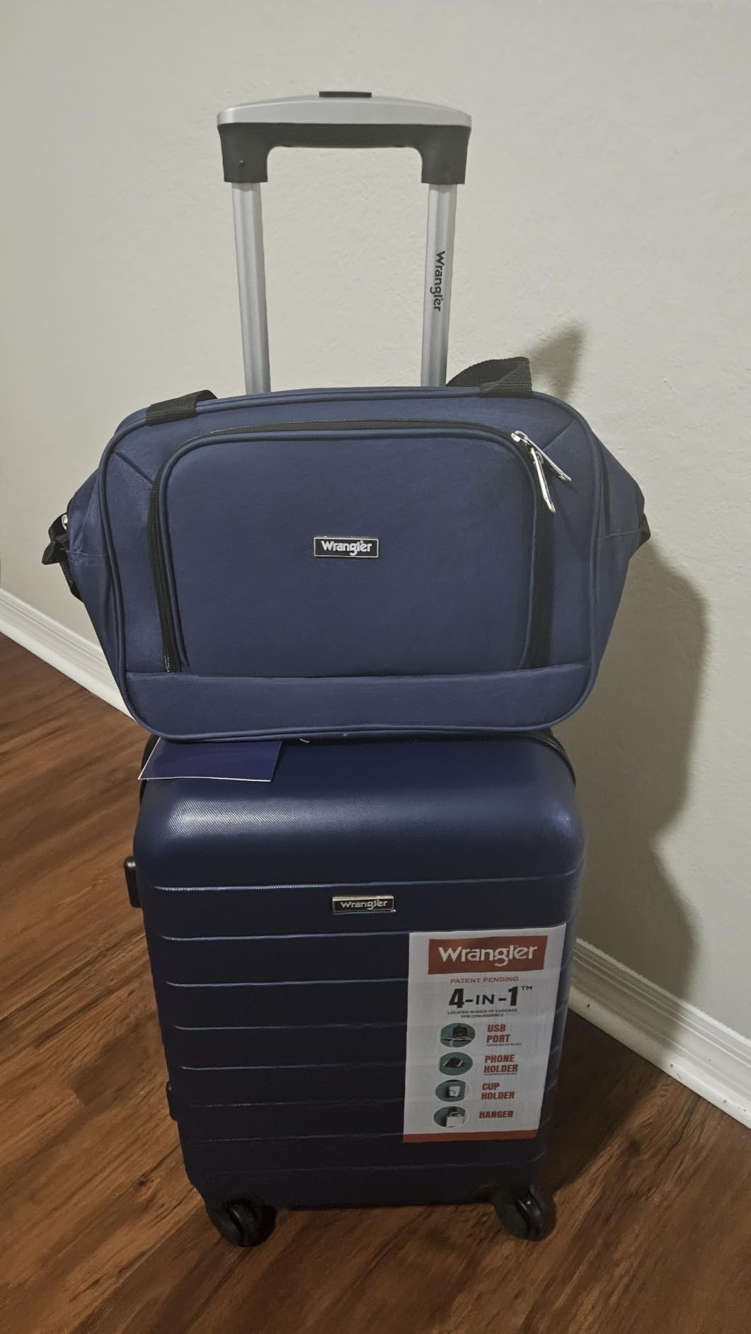 Wrangler Smart Spinner Hardside Luggage, 2 Piece Set, Dark Shadow customer photo 1