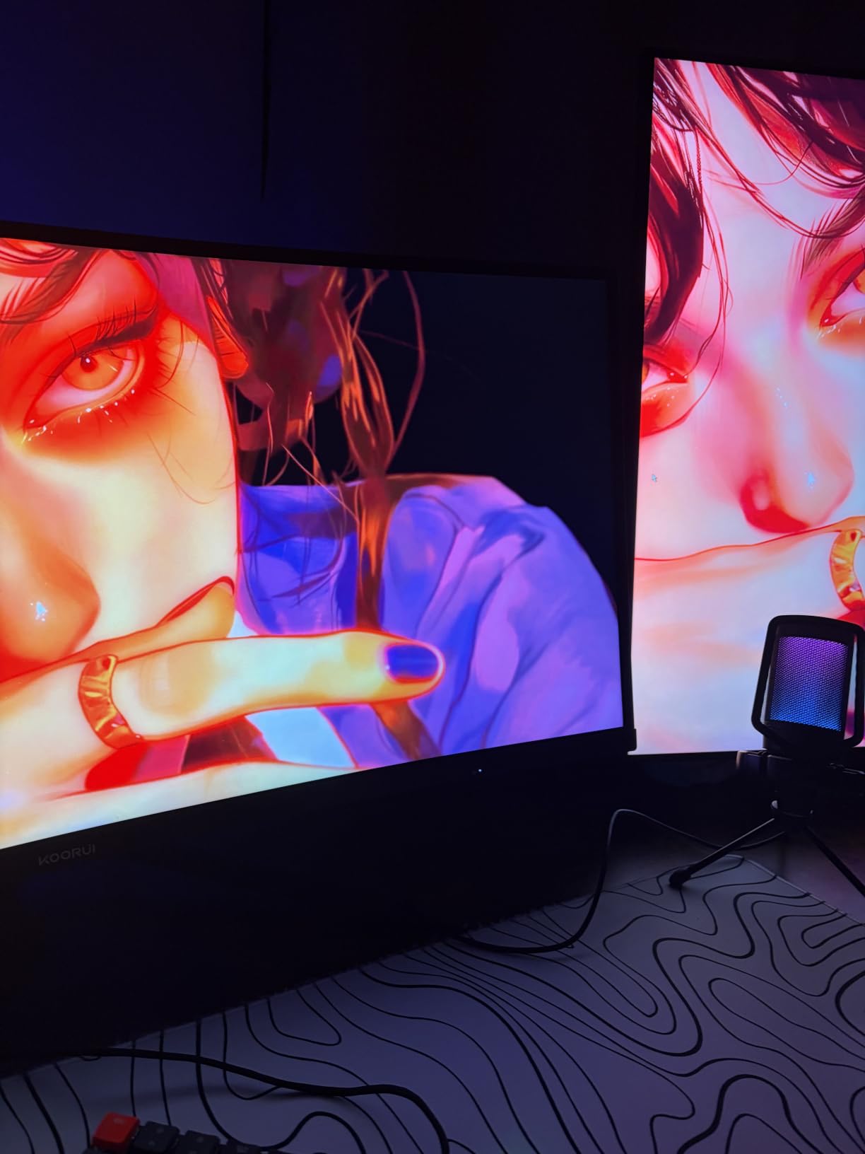 KOORUI 24 inch Curved Computer Monitor, FHD 100Hz VA 1500R PC Screen customer photo 1