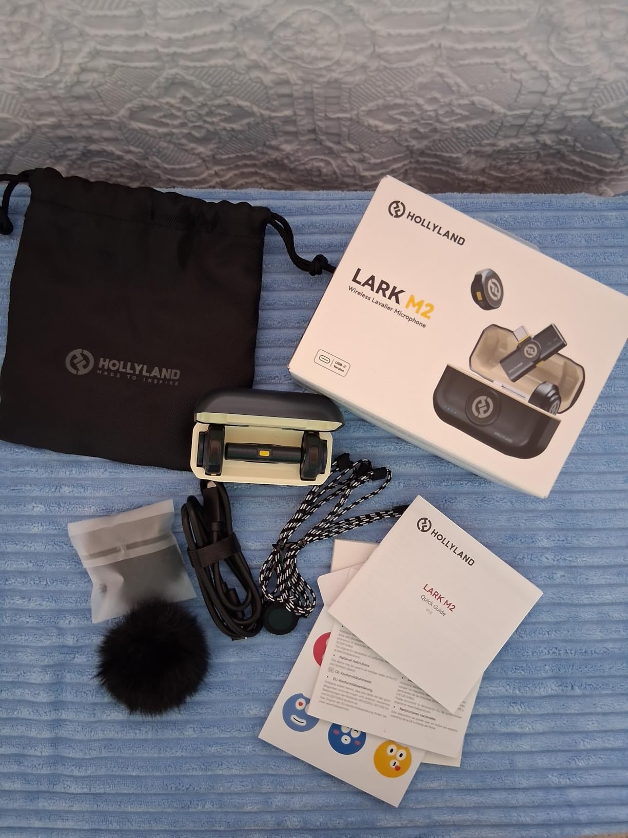 Hollyland Lark M2 Wireless Microphone for iPhone15/16/17&Android, USB C Mini Lapel Microphone Wireless, 1000ft Range, Hi-Fi Audio, Noise Cancellation, 30H Battery for Video Recording, Streaming | 30H Battery for Video Recording, Extended 30 hours of battery life, Hi-Fi Audio, Features a 48kHz and 24-bit audio format customer photo 2
