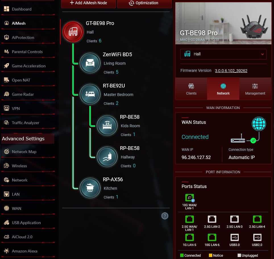 ASUS ROG Rapture GT-BE98 Pro WiFi 7 Gaming Router - Quad-Band, 30Gbps, Mesh customer photo 1