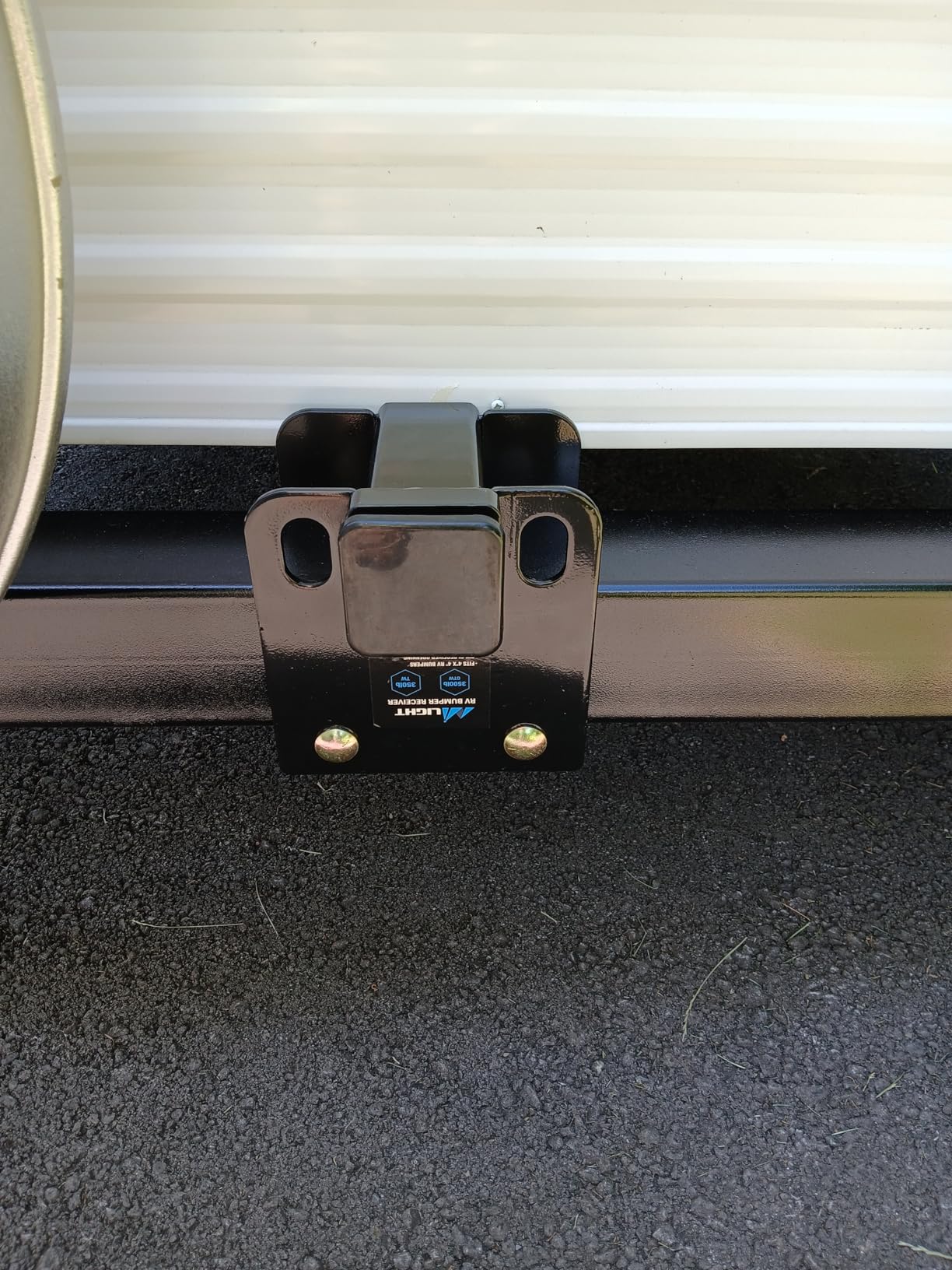 Nilight RV Bumper Hitch Receiver Fits for 4 inch X 4 inch Square RV Rear Bumpers 2 inch Receiver 3500 LBS Capacity Bolt-On Heavy Duty Steel for Camper Bike Racks Cargo Carriers customer photo 1