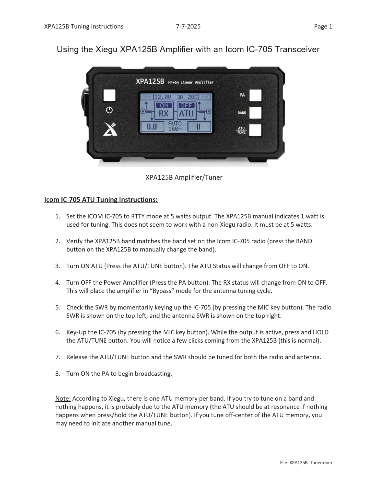 Xiegu XPA125B 100W HF Power Amplifier with Automatic Antenna Tuner customer photo 2
