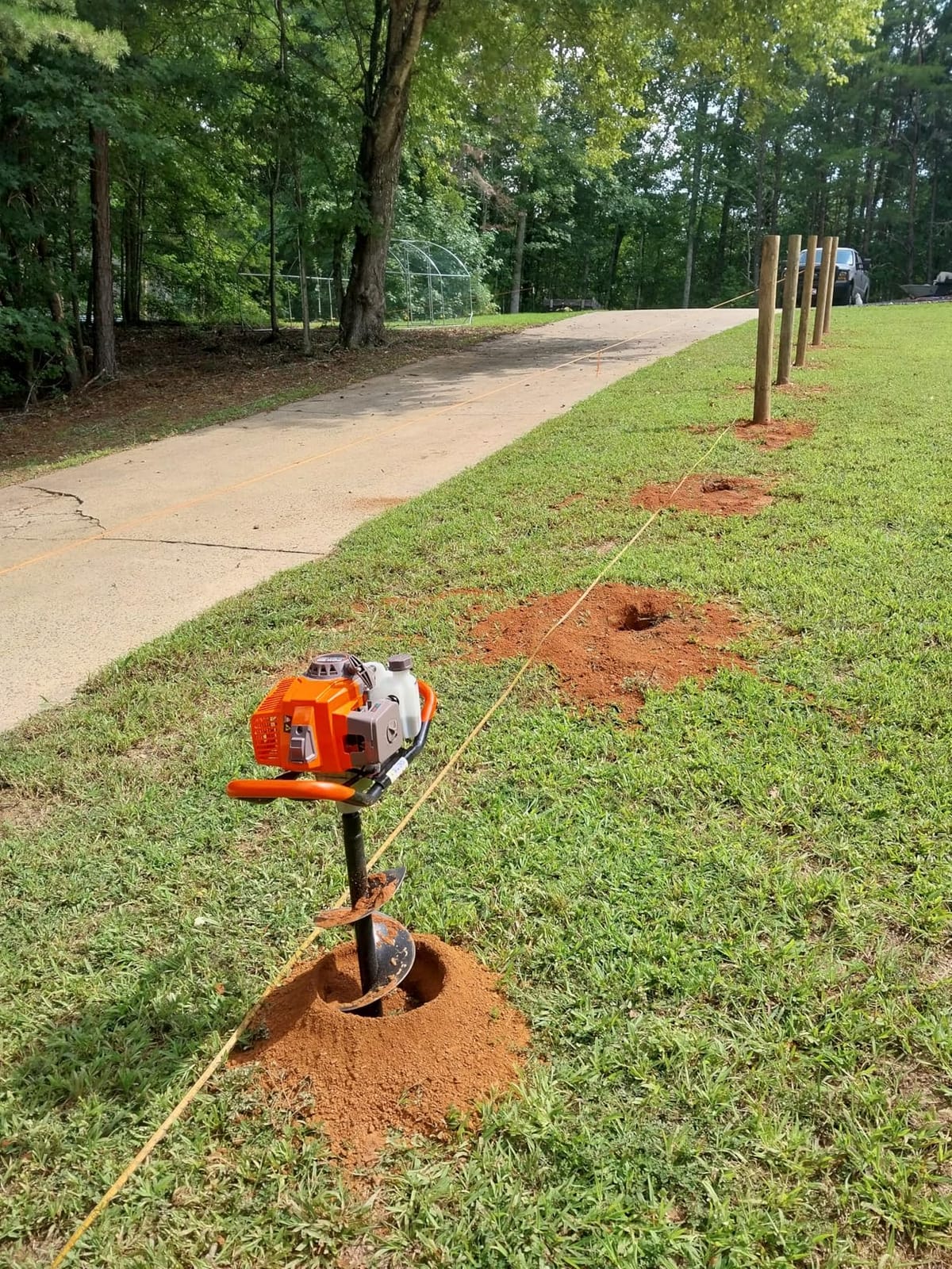 72CC Post Hole Digger Gas Powered, 2 Stroke Auger with 6