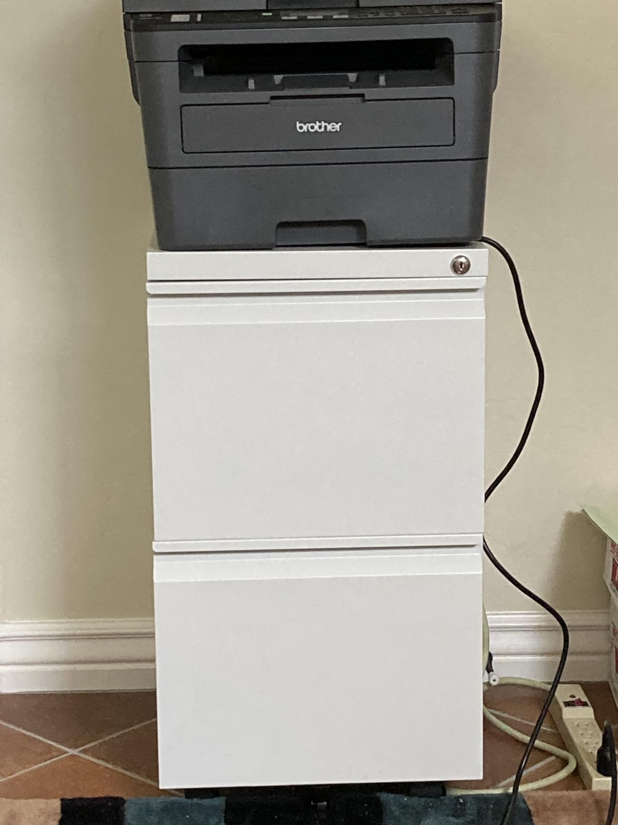 Letaya Mobile File Cabinet with Lock, 2 Drawer Under Desk Metal Rolling Filing Cabinets for Home Office Organizer Letters/Legal/A4 (Fully Assembled-Black) customer photo 1
