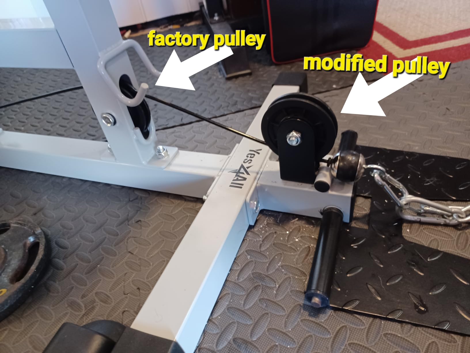 Yes4All LAT Pull Down Machines, LAT Row Cable Machine, LAT Tower with Additional Pulley Cable, High & Low Pulley Stations customer photo 1