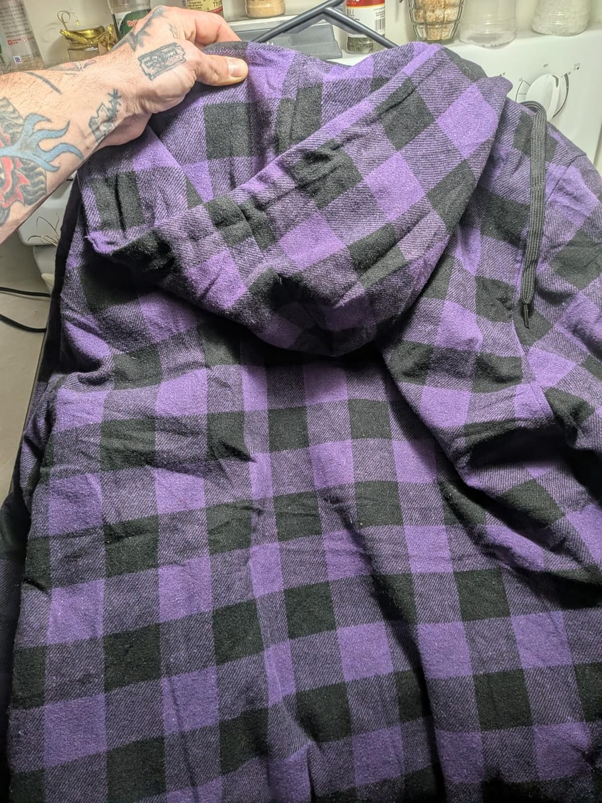 SCODI Men's Flannel Shirt Jacket Fleece Sherpa Lined Plaid Zip Up Hoodies customer photo 2