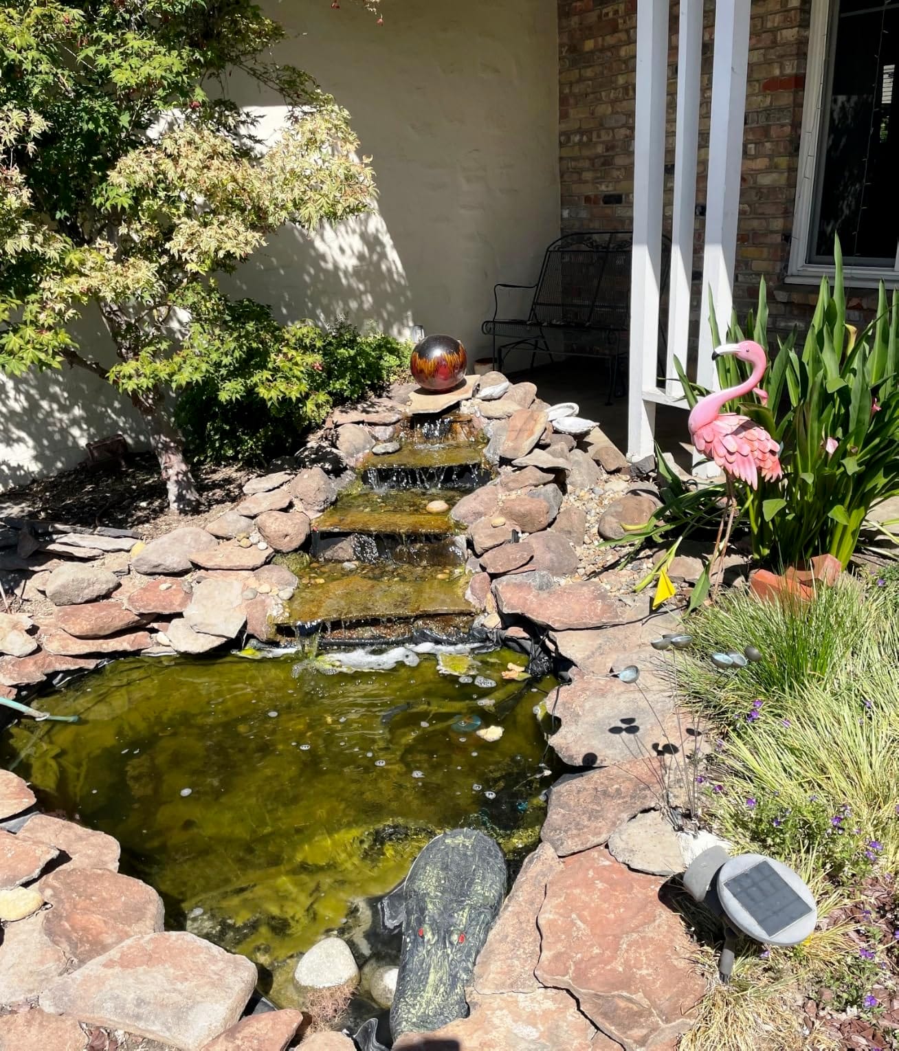 POPOSOAP Pond Filter with Pump Fountain Kits, 660GPH Pond Filter with 40W Pond Pump & Fountain Kit, Koi Pond Filters for Outdoor Ponds Clean, Clear, and Add Water Features(Corded Electric) customer photo 2