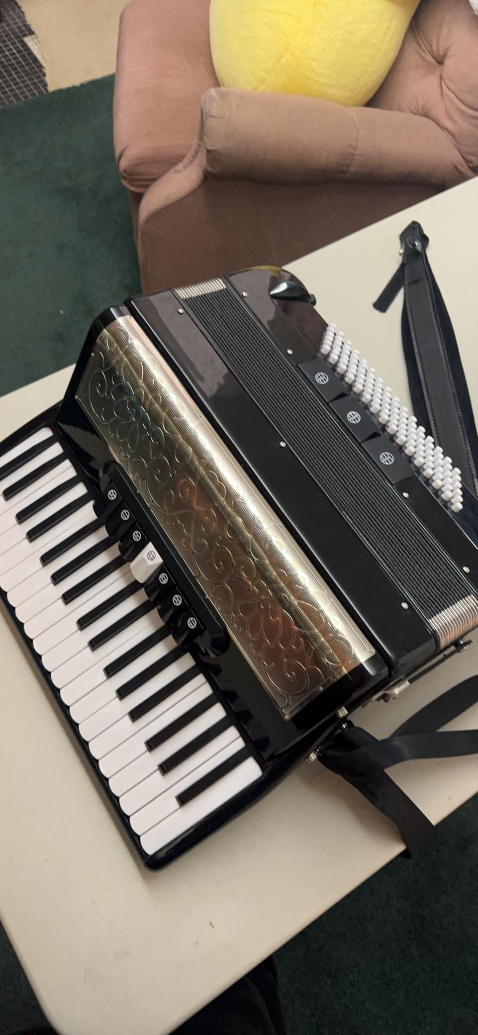 Accordion 37 Key 96 Bass Beginner Advanced Practice Performance (Black) customer photo 1