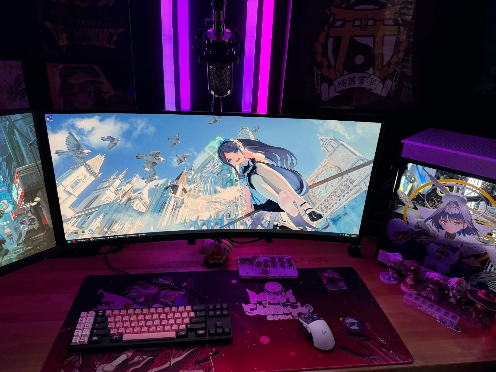 msi MAG 341CQP QD-OLED, 34 Curved OLED Gaming Monitor, 3440 x 1440 (UWQHD), 0.03ms Response time, 175Hz, Adaptive Sync, True Black HDR 400, HDMI, DP Port, USB Type C, Tilt, Height, Black customer photo 1