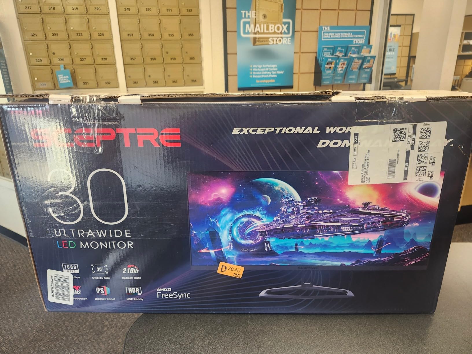 Sceptre 30-inch IPS Monitor 21:9 DisplayPort x2 up to 210Hz 1ms Ultra Wide/Slim Build-in Speakers, Machine Black (E305B-FU200T) customer photo 1